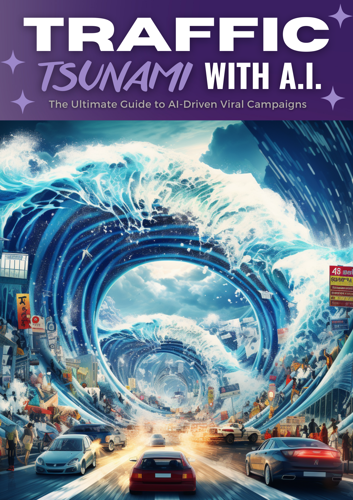 Traffic Tsunami with AI ebook cover